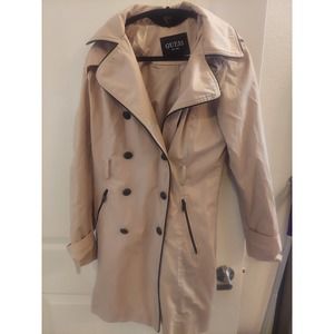 Guess Double-Breasted Trench Coat in Classic Beige